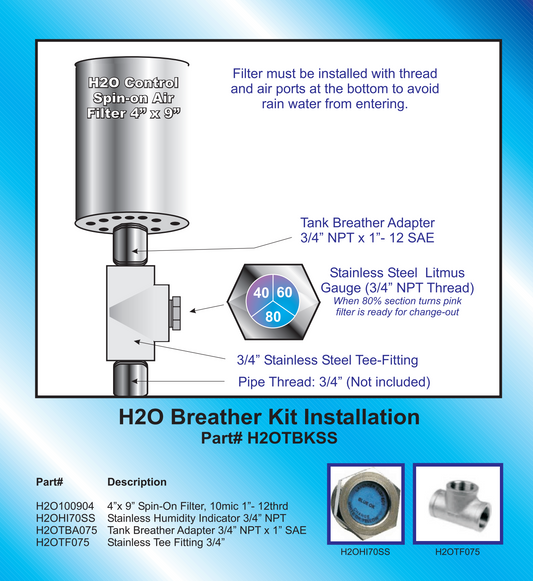 H2O Transformer Breather Kit (H20TBKSS)